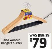 Timba Wooden Hangers 5 Pack