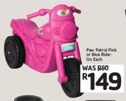 Paw Patrol Pink Or Blue Ride On-Each