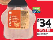PnP Fresh Whole Chicken In Tray-per kg 