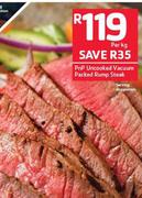 Pnp Uncooked Vacuum Packed Rump Steak-Per Kg