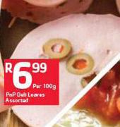 PnP Deli Loaves Assorted-Per 100g