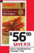 Eskort Gold Medal Pork Sausages-750g
