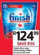 Finish All In One Dishwashing Tablets-42's Each