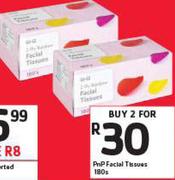 PnP Facial Tissues 180's-For 2 Packs