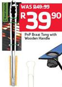 PnP Braai Tong With Wooden Handle