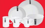 PnP Porcelain Rimmed White Mug Assorted 390ml Each