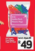 Pnp Jumbo Pack Plastic Pegs 50-Pack
