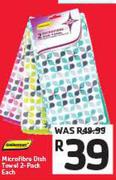 Microfibre Dish Towel 2 Pack-Each
