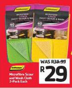 Microfibre Scoure And Wash Cloth 2 Pack-Each