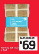 Pnp Terry Dish Towel 2-Pack