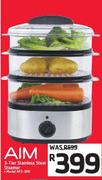 Aim 3-Tier Stainless Steel Steamer AFS-300