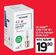 No Name 42W/70W BC/ES Eco Halogen Globe-Each