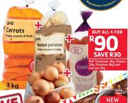 PnP Tomatoes 2Kg, Onions 3kg, Potatoes 4Kg And Carrots 3kg-For All