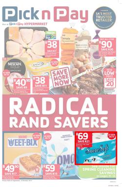 Pick n Pay KZN : Radical Rand Savers (25 Sep - 08 Oct 2017), page 1