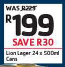 Lion Lager Cans-24x500ml
