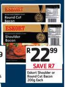 Eskort Shoulder Or Round Cut Bacon-200g Each