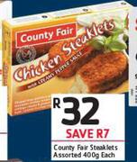 Country Fat Steaklets Assorted-400g Each