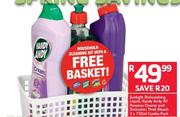 Sunlight Dishwashing Liquid,Handy Andy All Purpose Cleaner & Domestos Thick Bleach-3 x 750ml Combo P