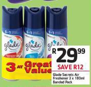 Glade Secrets Air Freshner banded Pack-3 x 180ml