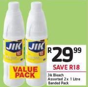 Jik Bleach Banded Pack Assorted-2 x 1Ltr