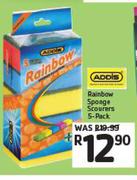 Addis Rainbow Sponge Scoures 5 Pack