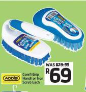 Addis Comfi Grip Handi Or Iron Scrub-Each