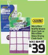 Addis Microfibre Waffle Weave Dish Cloth Or Microfibre Glass Drying Cloth-Each