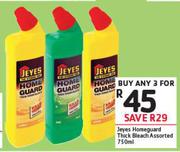 Jeyes Homeguard Thick Bleach Assorted-3 x 750ml