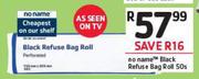 No Name Black Refuse Bag Roll-50s