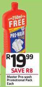 Master Pre Wash Promotional Pack-Each
