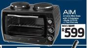 Aim 22Ltr Mini Oven With 2 Hotplates ACO22G