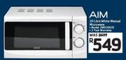 Aim 20Ltr White Manual Microwave SMO20025