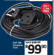 PnP 10A Extension Cord-5m + 2.5m Free