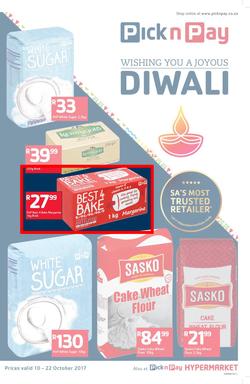 Pick n Pay KZN  : Wishing You A Joyous Diwali (10 Oct - 22 Oct 2017), page 1