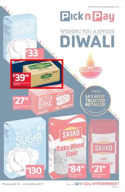 Pick n Pay KZN  : Wishing You A Joyous Diwali (10 Oct - 22 Oct 2017), page 1