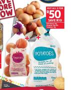 PnP Onions-2Kg, Potatoes-2Kg & Tomatoes-1Kg-All For 3