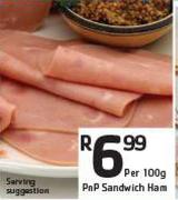 PnP Sandwich Ham-Per 100g