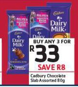Cadbury Chocolate Slab Assorted-3 x 80g