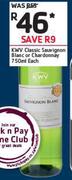 KWV Classic Sauvignon Blanc Or Chardonnay-750ml Each