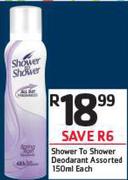 Shower To Shower Deodorant-150ml