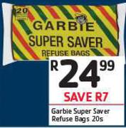 Garbie Super Saver Refuse Bags-20's Pack