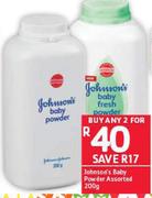 Johnson's Baby Powder Assorted-2x200g