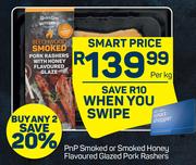 PnP Smoked Or Smoked Honey Flavoured Glazed Pork Rashers-Per kg