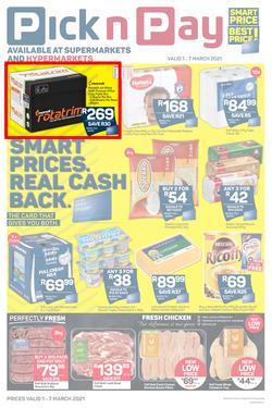 Pick n Pay Kwazulu-Natal : Weekly Catalogue (01 March - 07 March 2021), page 1
