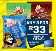 Simba Potato Chips Assorted-For Any 3 x 120g