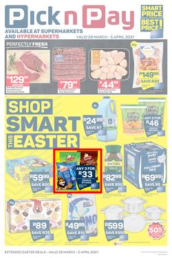Pick n Pay Kwazulu-Natal :  Shop Smart This Easter (29 March - 05 April 2021), page 1