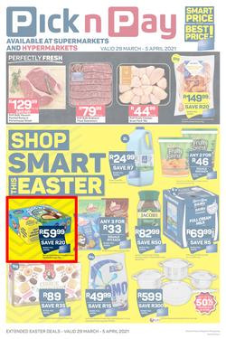 Pick n Pay Kwazulu-Natal :  Shop Smart This Easter (29 March - 05 April 2021), page 1