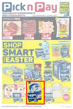 Pick n Pay Kwazulu-Natal :  Shop Smart This Easter (29 March - 05 April 2021), page 1
