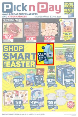 Pick n Pay Kwazulu-Natal :  Shop Smart This Easter (29 March - 05 April 2021), page 1