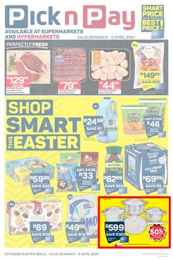 Pick n Pay Kwazulu-Natal :  Shop Smart This Easter (29 March - 05 April 2021), page 1